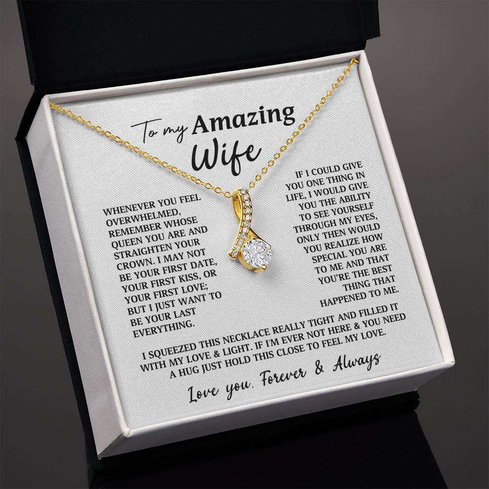 To My Amazing Wife Alluring Beauty Necklace