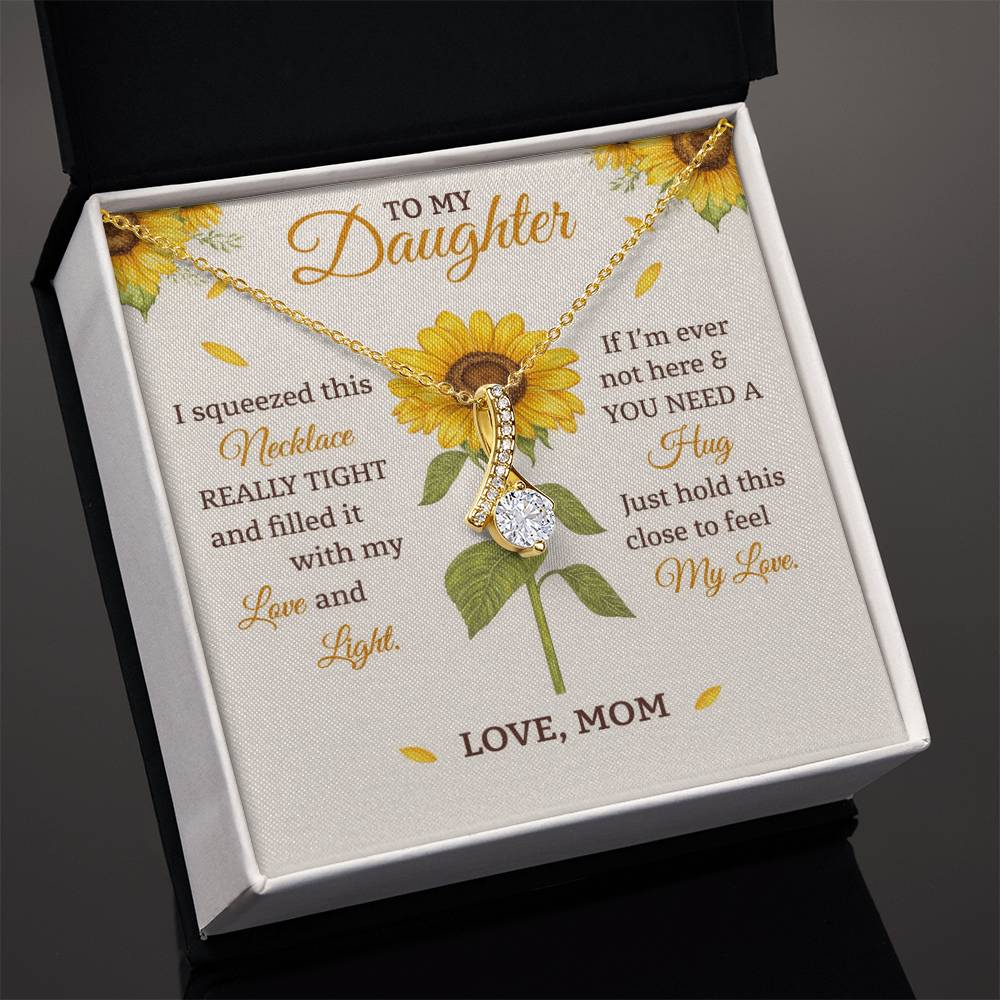 Daughter Alluring Beauty Sunflower  Necklace Gift