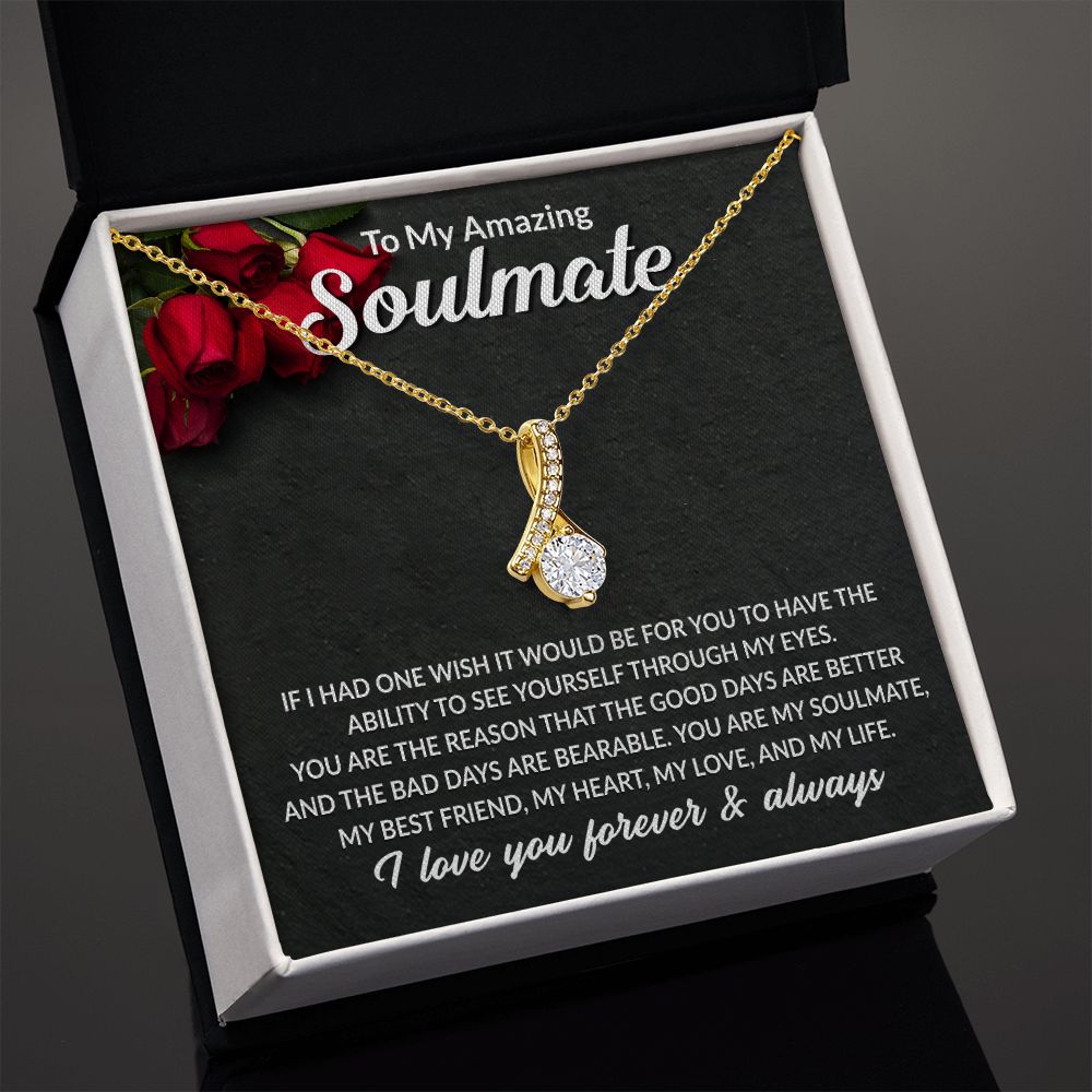 Soulmate My Best Friend Alluring Beauty Necklace Gift-[Heartfelt Family Gift]