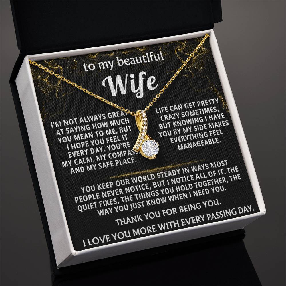 To My Wife Alluring Beauty Necklace Gift
