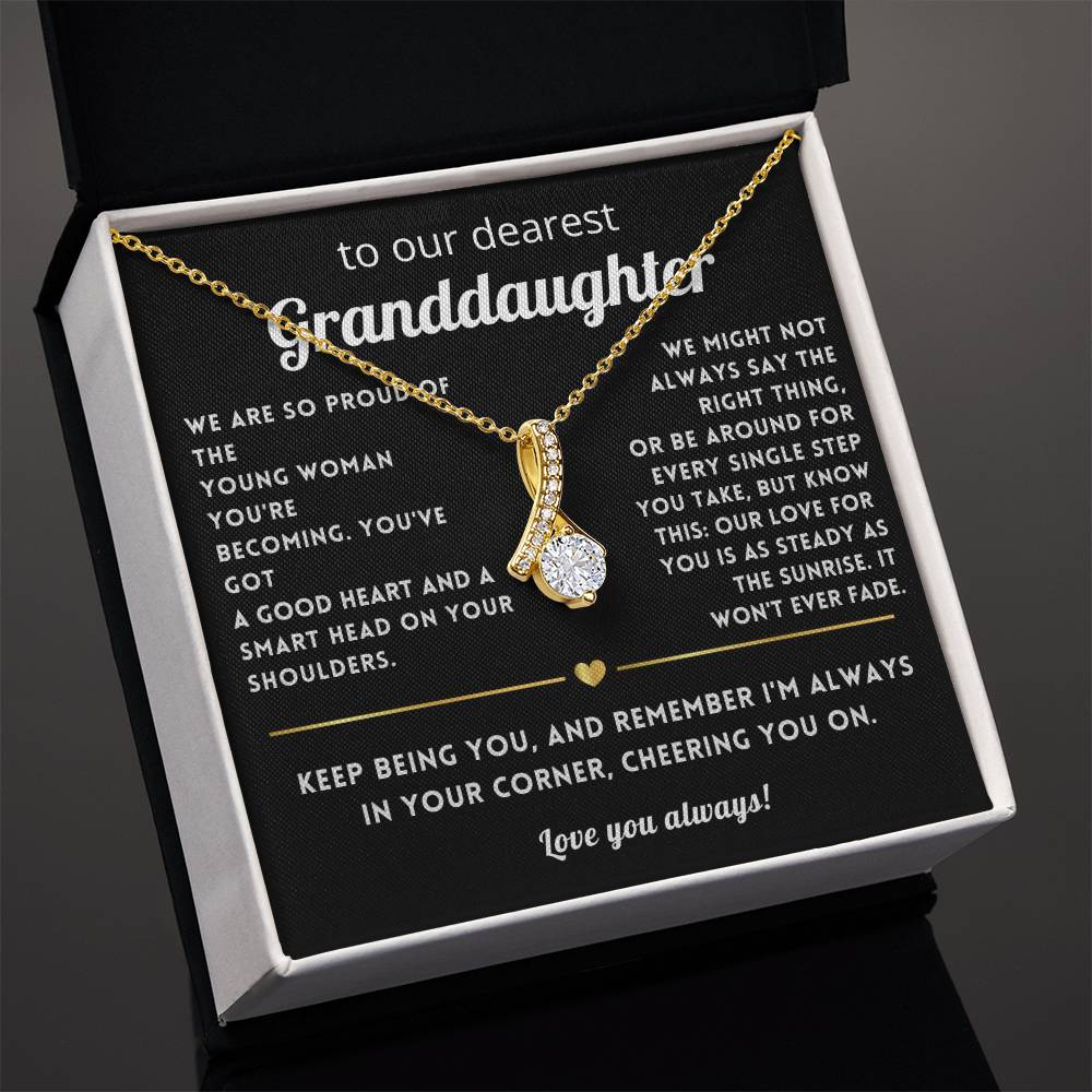 Granddaughter Petite Ribbon Necklace