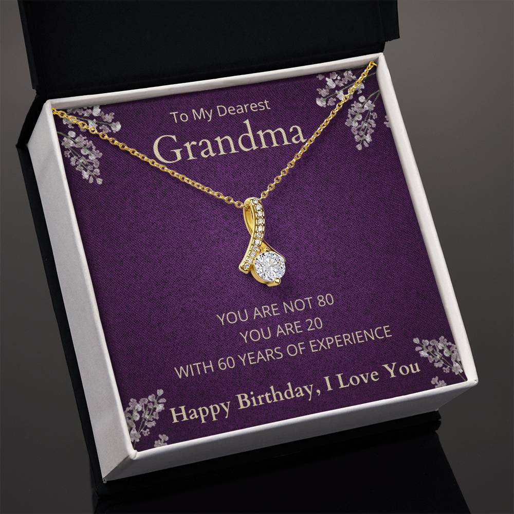 Grandma 80th Birthday Alluring Beauty Necklace-[Heartfelt Family Gift]