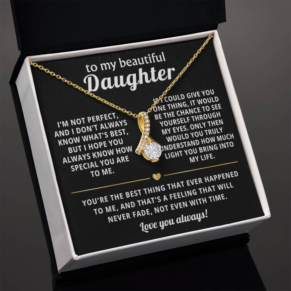 To My Daughter Alluring Beauty Necklace Gift