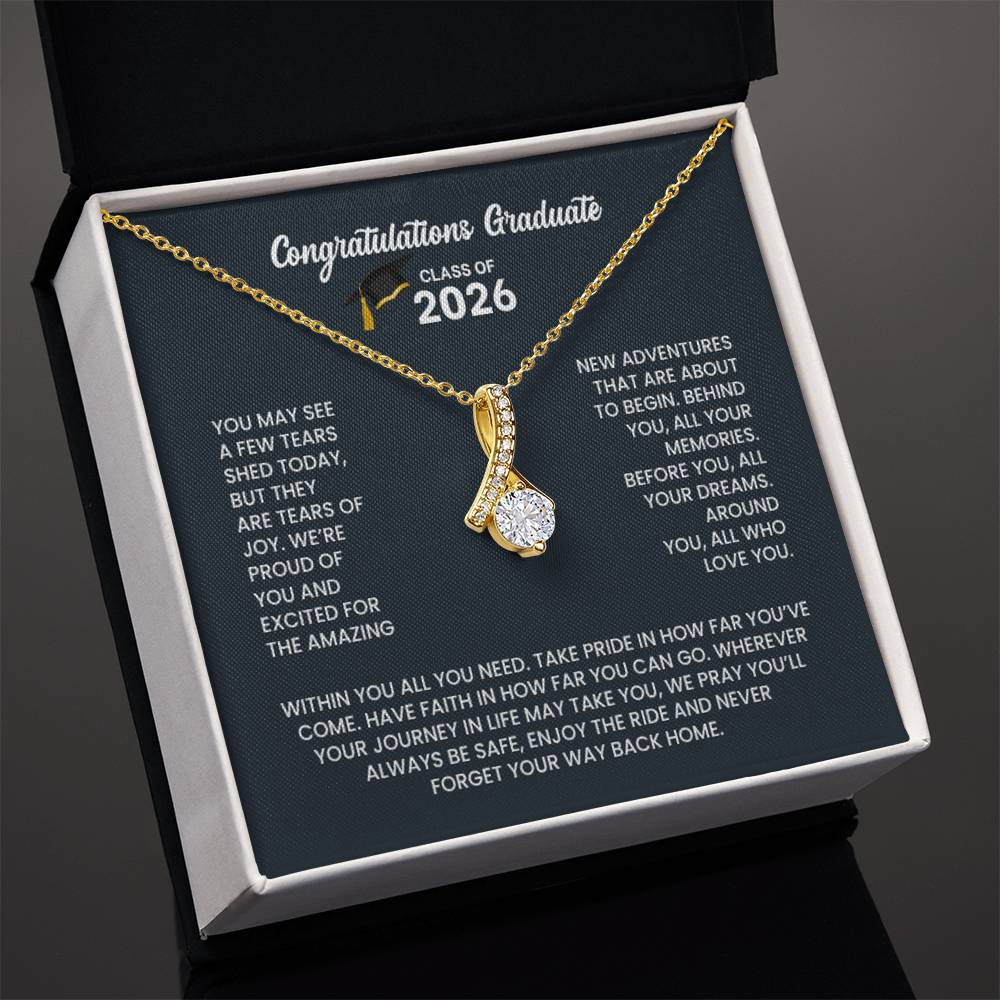 Class of 2026 Necklace - Petite Ribbon