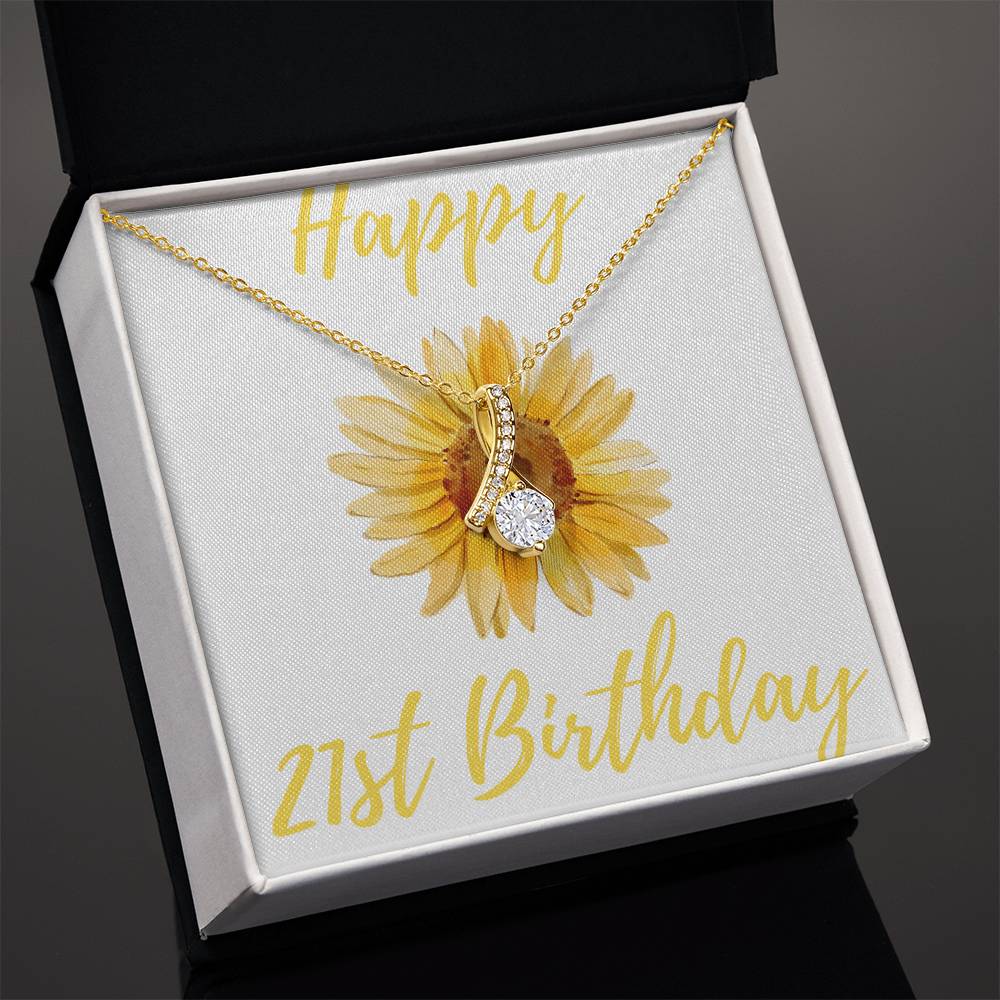 Happy 21st Birthday Alluring Beauty Necklace-[Heartfelt Family Gift]