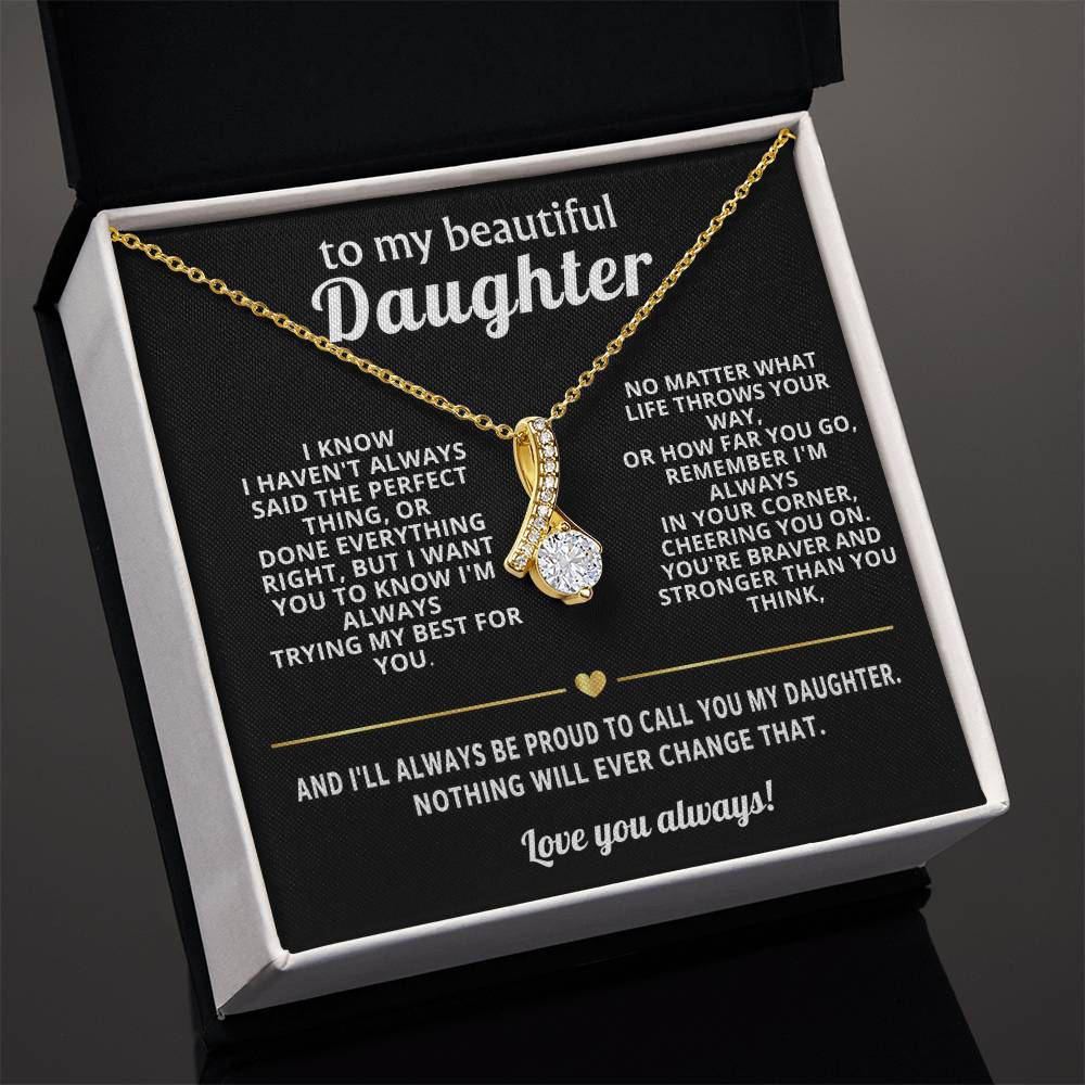 To My Daughter Alluring Beauty Necklace Gift