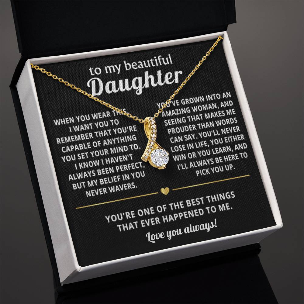 To My Daughter Alluring Beauty Necklace Gift