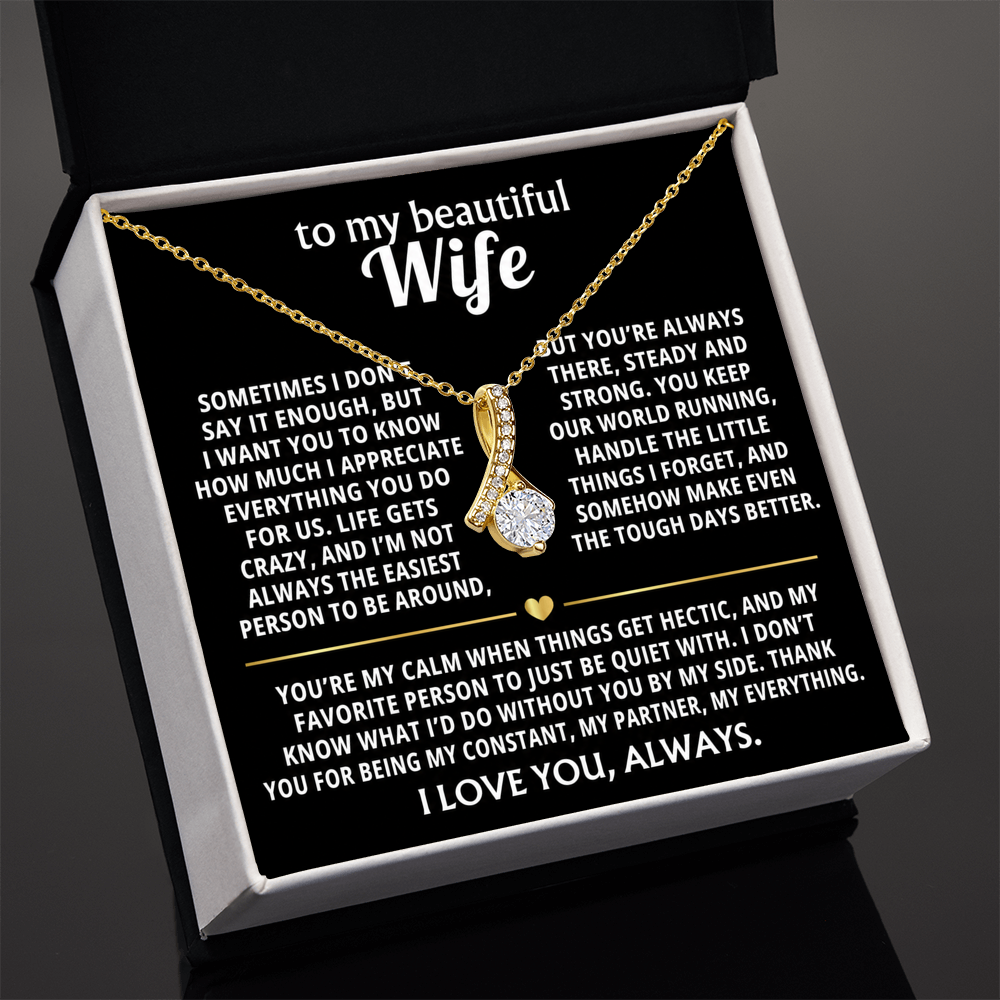 To My Wife Alluring Beauty Necklace Gift