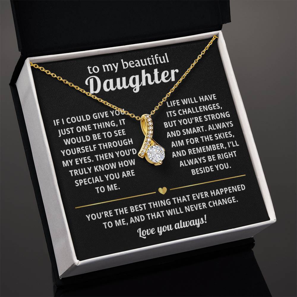 To My Daughter Alluring Beauty Necklace Gift