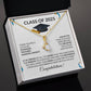 Class of 2025 Petite Ribbon Necklace Gift-[Heartfelt Family Gift]