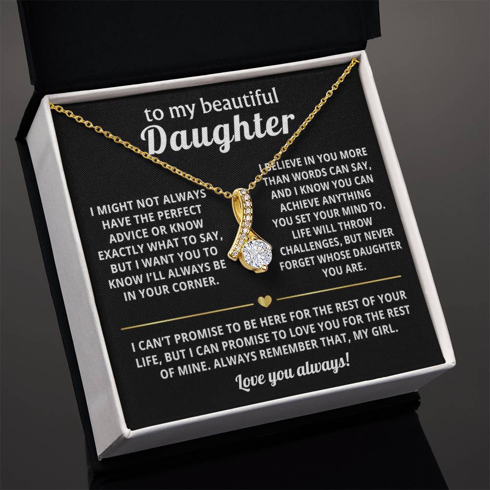 To My Daughter Alluring Beauty Necklace Gift