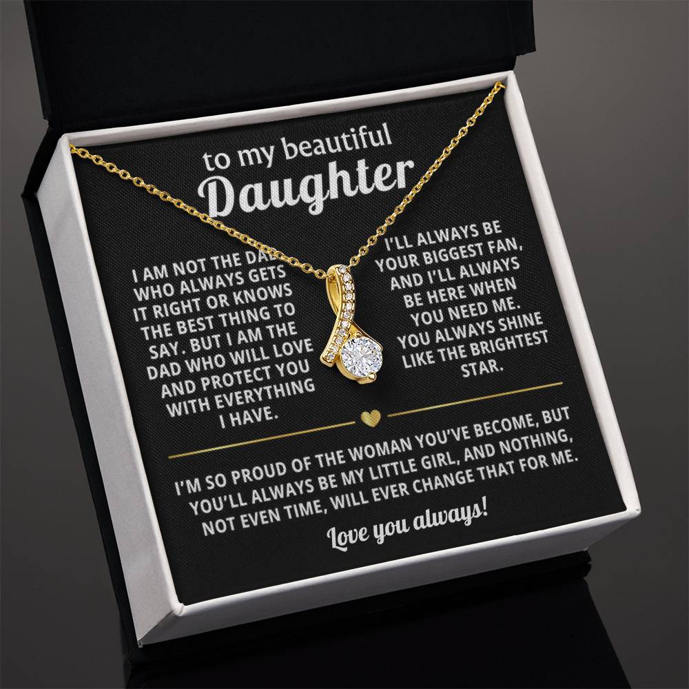 To My Daughter Alluring Beauty Necklace Gift