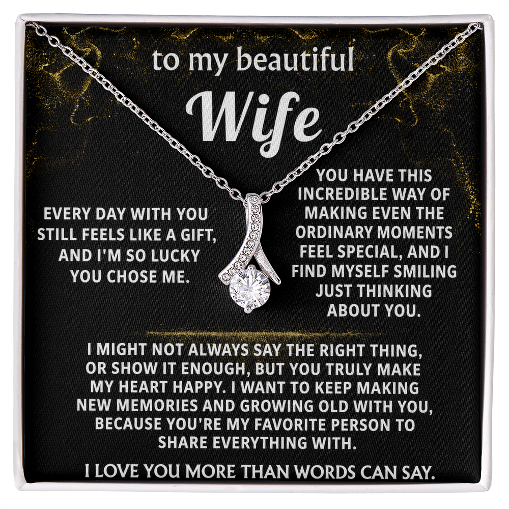 To My Wife Alluring Beauty Necklace Gift