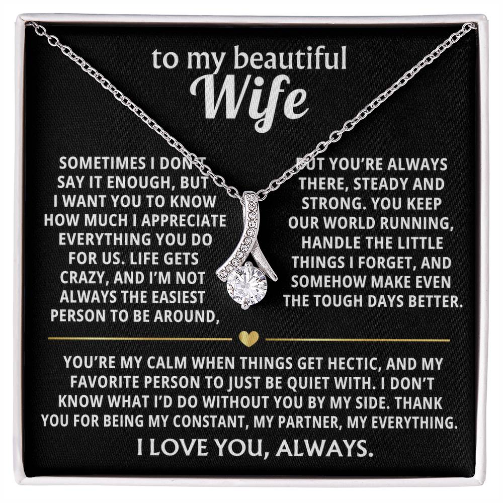 To My Wife Alluring Beauty Necklace Gift
