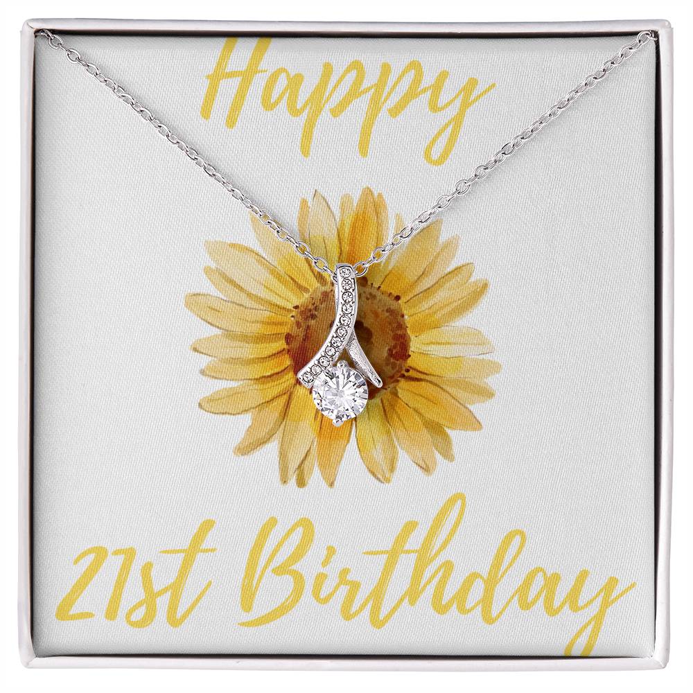 Happy 21st Birthday Alluring Beauty Necklace-[Heartfelt Family Gift]