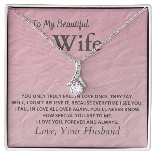 Stunning Wifes Beauty Necklace - Perfect Gift for Your Alluring Partner-[Heartfelt Family Gift]
