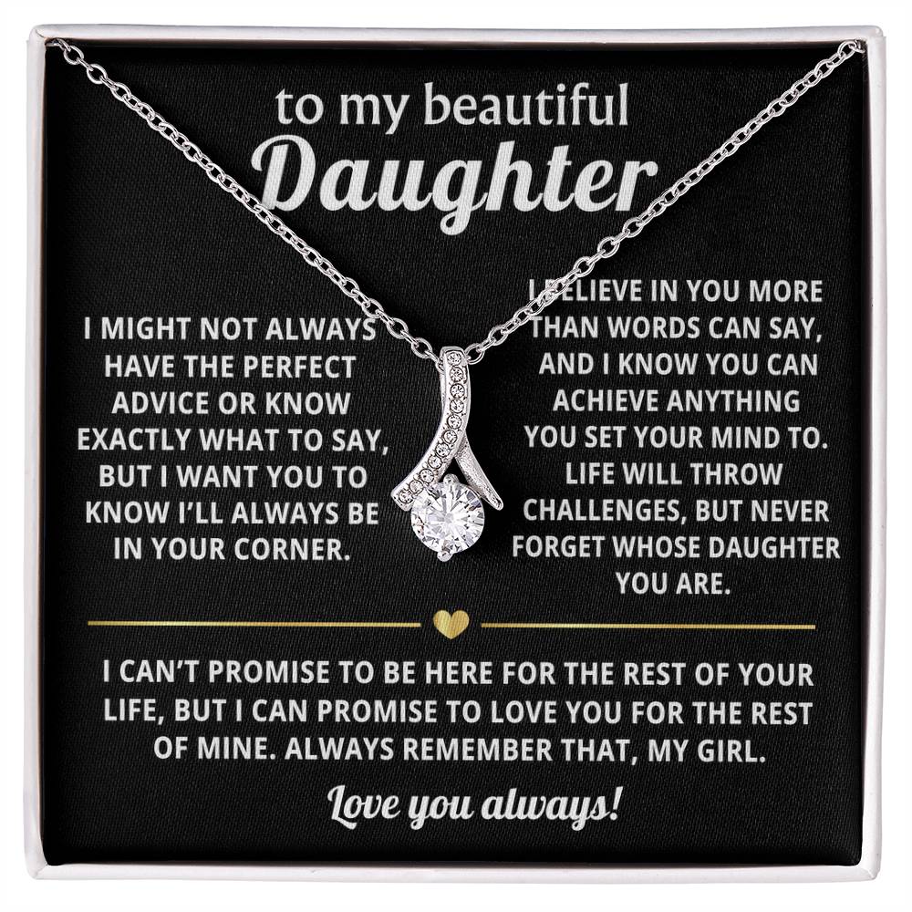 To My Daughter Alluring Beauty Necklace Gift