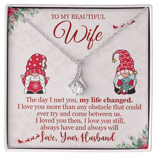 Christmas Gift for Wife Personalized To My Wife Necklace - Festive Wife Gift-[Heartfelt Family Gift]