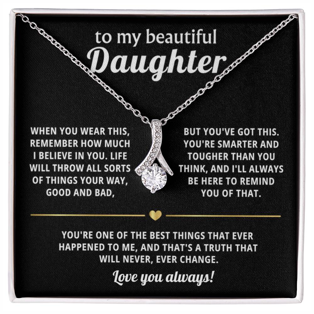 To My Daughter Alluring Beauty Necklace Gift