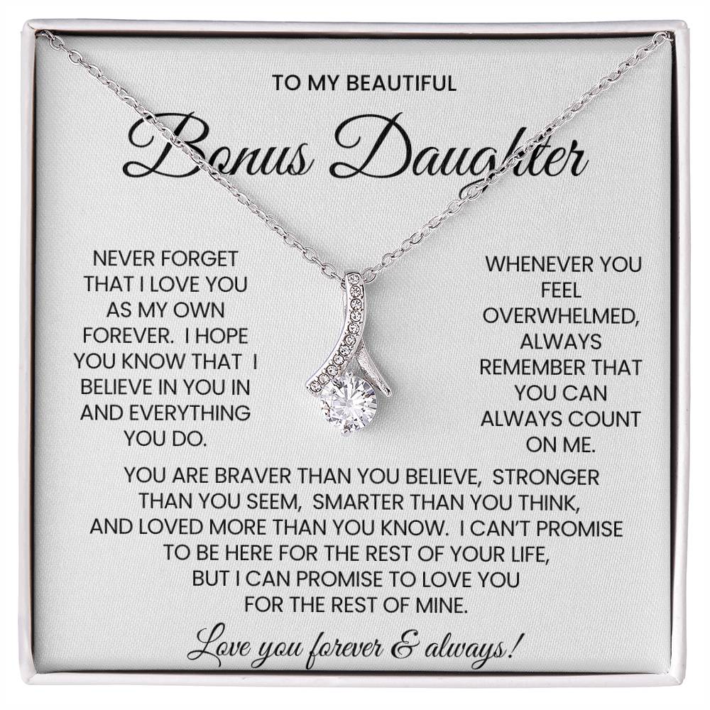 Bonus Daughter Alluring Beauty Necklace Gift