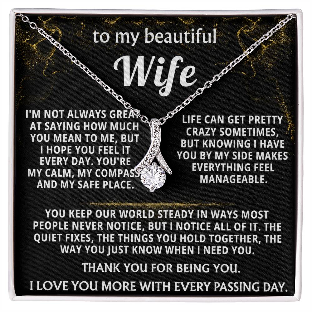 To My Wife Alluring Beauty Necklace Gift