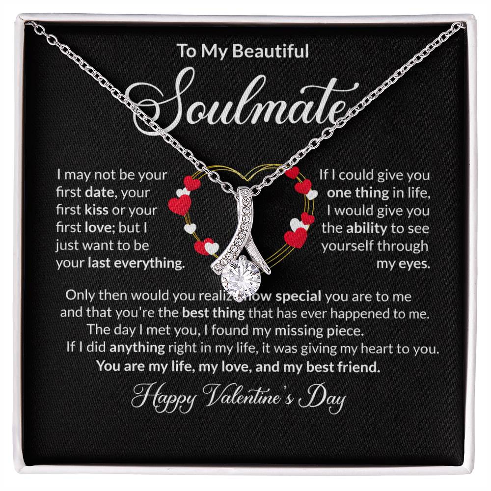 To My Soulmate Valentine's Day Alluring Beauty Necklace Gift