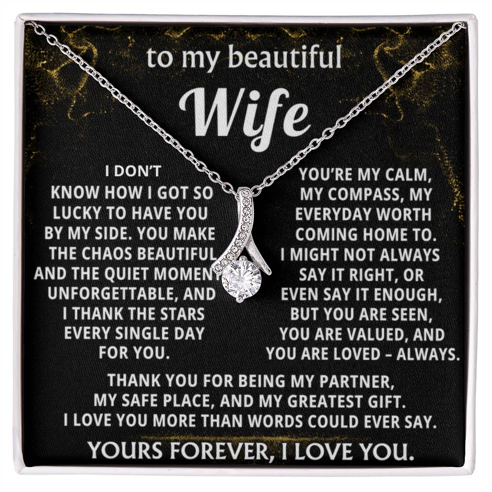 To My Wife Alluring Beauty Necklace Gift