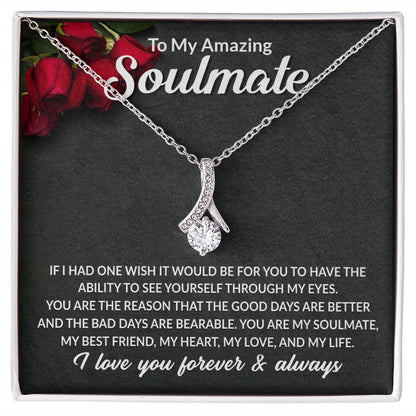 Soulmate My Best Friend Alluring Beauty Necklace Gift-[Heartfelt Family Gift]