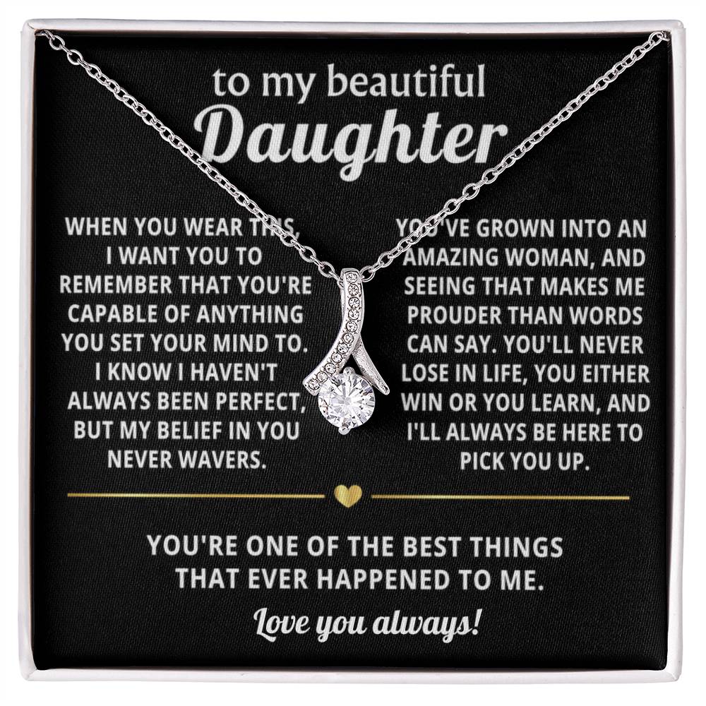 To My Daughter Alluring Beauty Necklace Gift