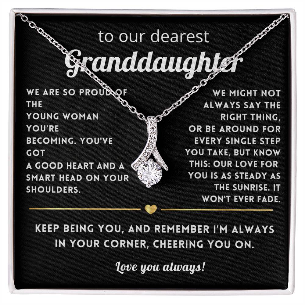 Granddaughter Petite Ribbon Necklace