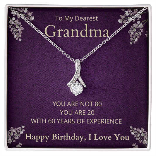 Grandma 80th Birthday Alluring Beauty Necklace-[Heartfelt Family Gift]