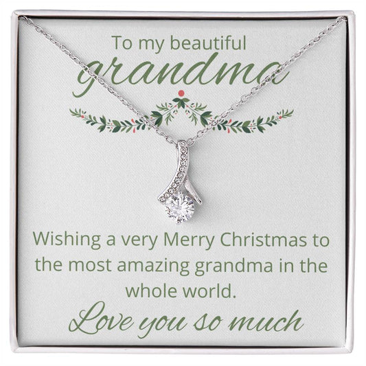 Grandma Christmas Alluring Beauty Necklace-[Heartfelt Family Gift]