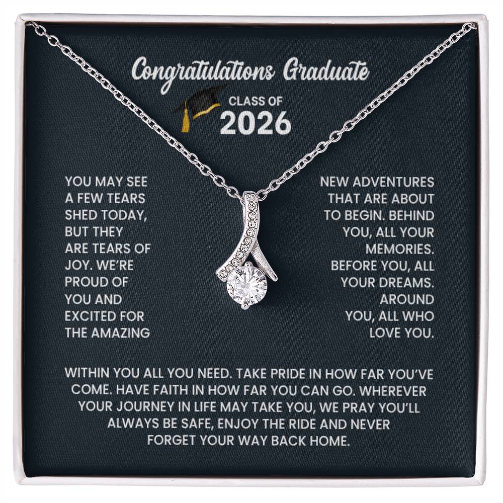Class of 2026 Necklace - Petite Ribbon