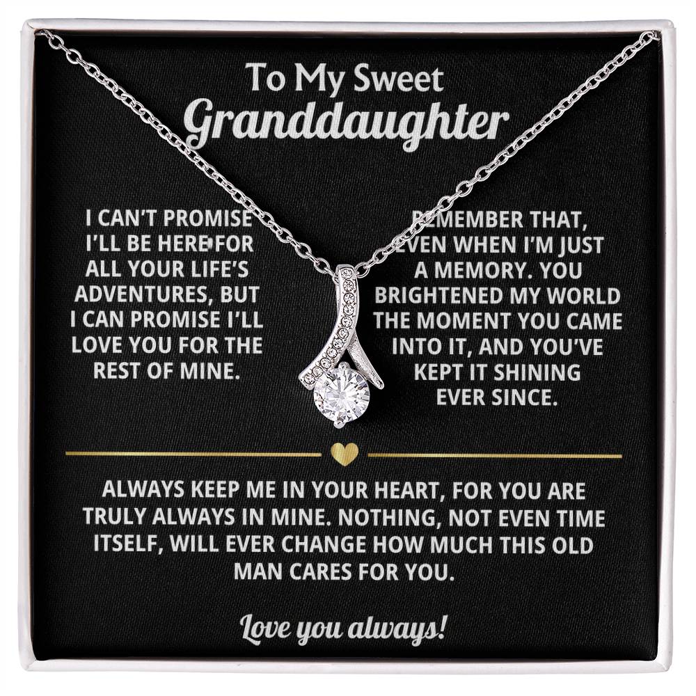 Granddaughter Petite Ribbon Necklace