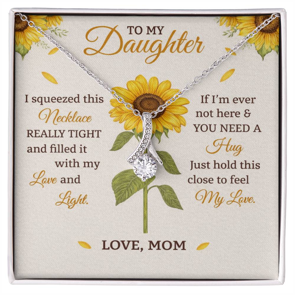 Daughter Alluring Beauty Sunflower  Necklace Gift