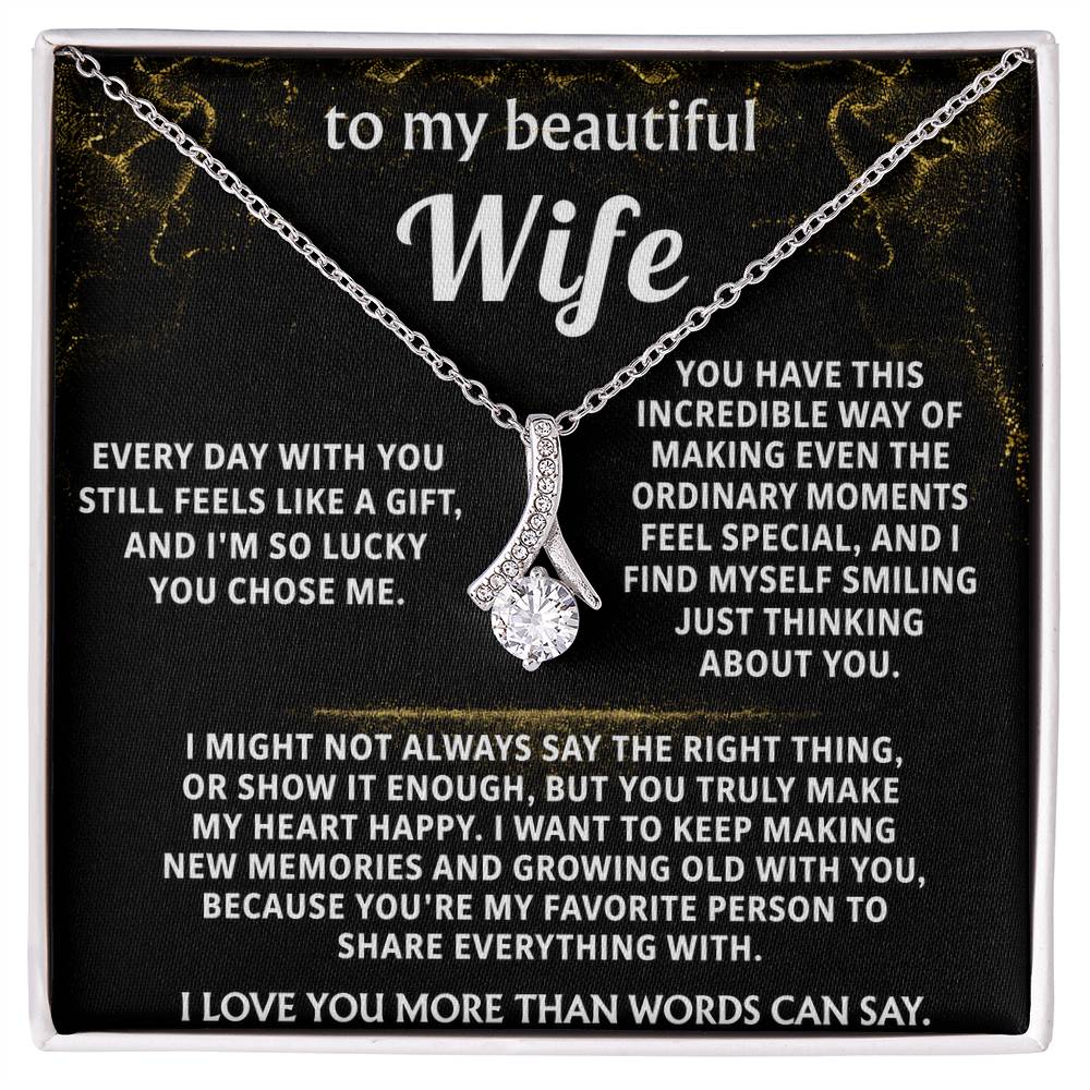 To My Wife Alluring Beauty Necklace Gift