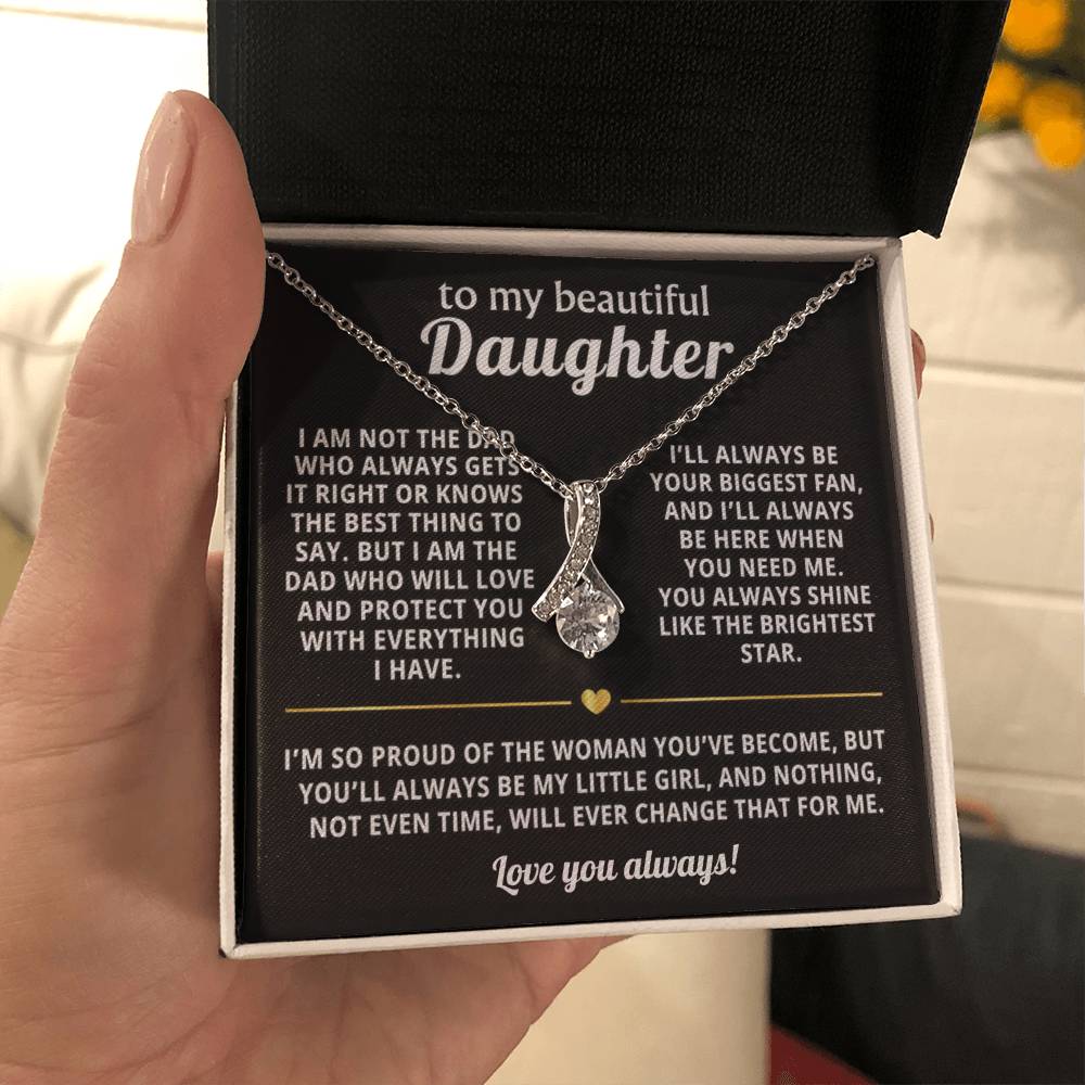 To My Daughter Alluring Beauty Necklace Gift