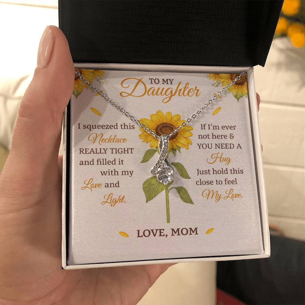 Daughter Alluring Beauty Sunflower  Necklace Gift