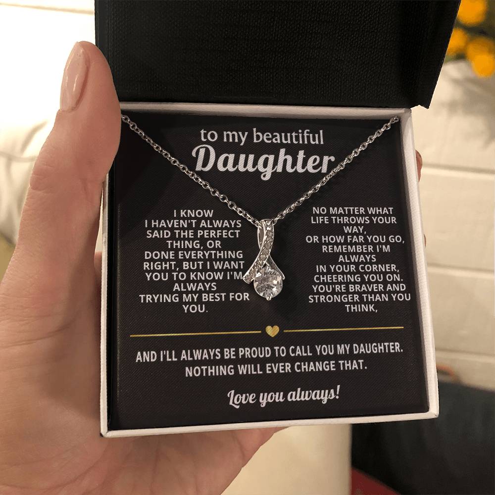 To My Daughter Alluring Beauty Necklace Gift