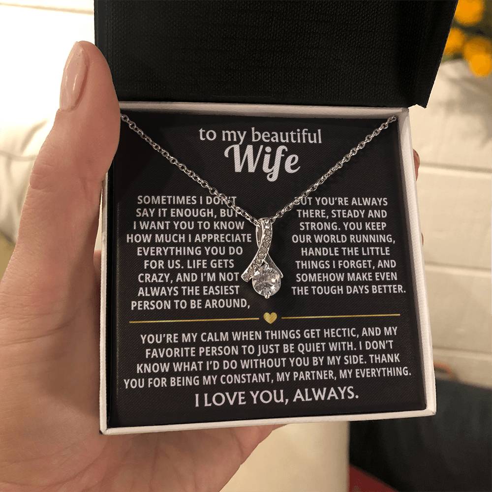 To My Wife Alluring Beauty Necklace Gift