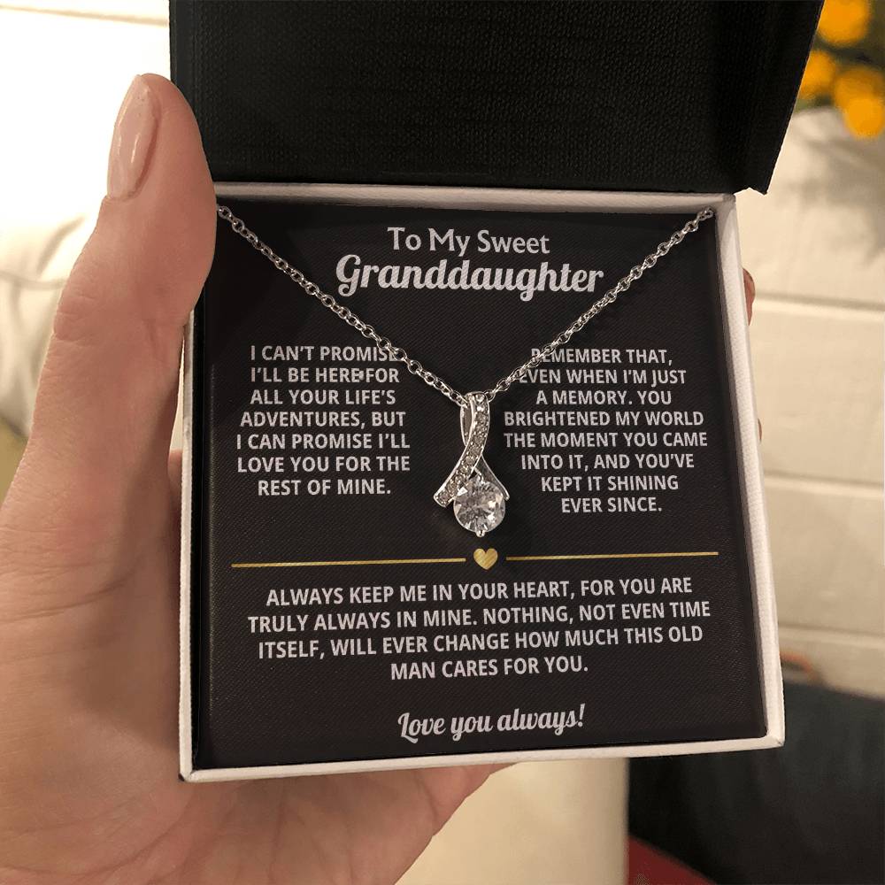 Granddaughter Petite Ribbon Necklace