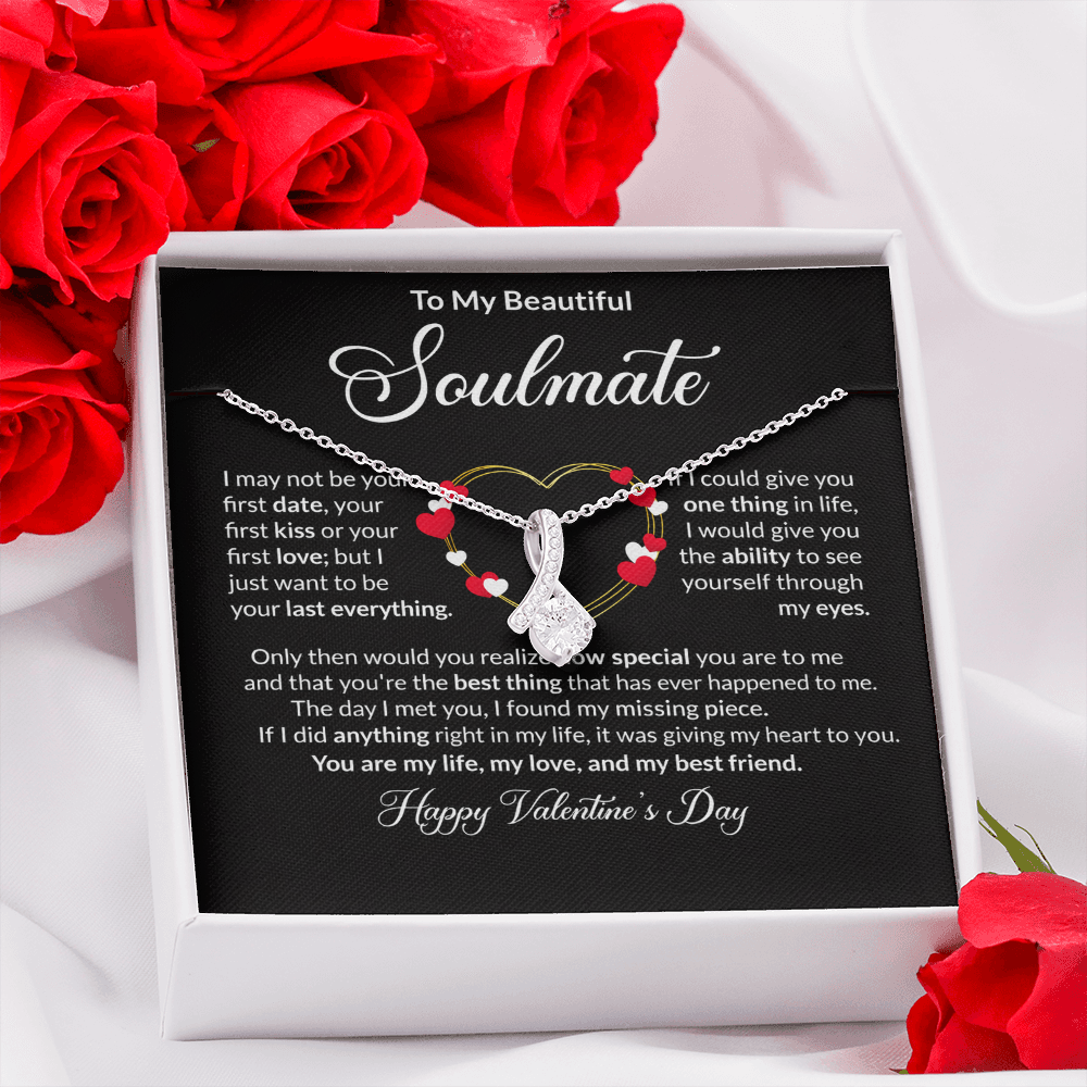 To My Soulmate Valentine's Day Alluring Beauty Necklace Gift