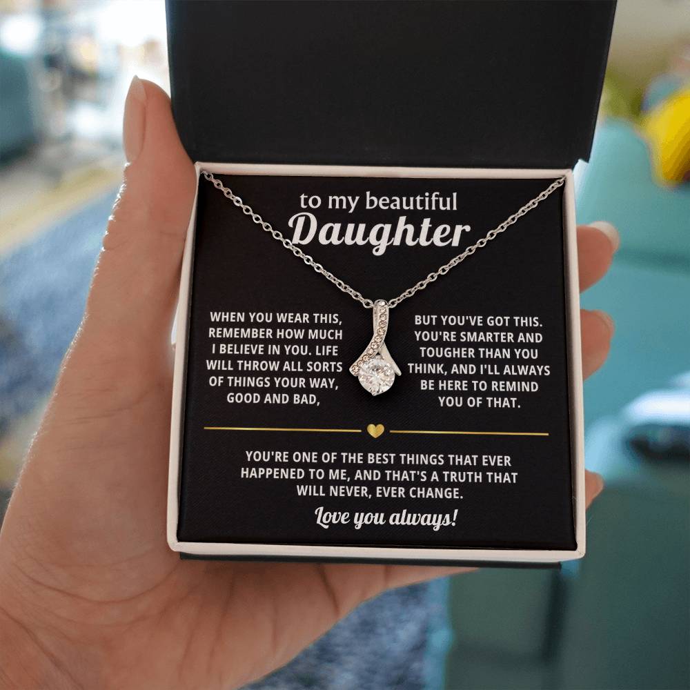 To My Daughter Alluring Beauty Necklace Gift