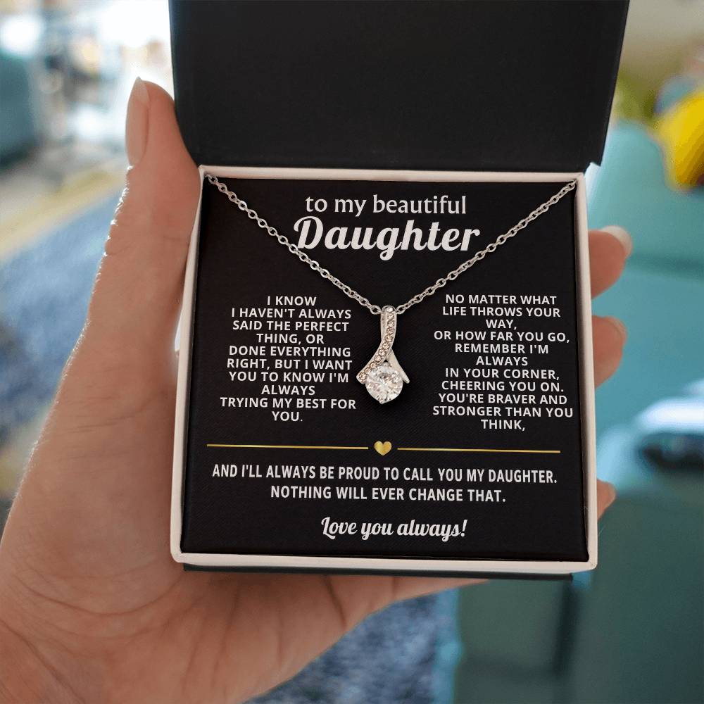 To My Daughter Alluring Beauty Necklace Gift