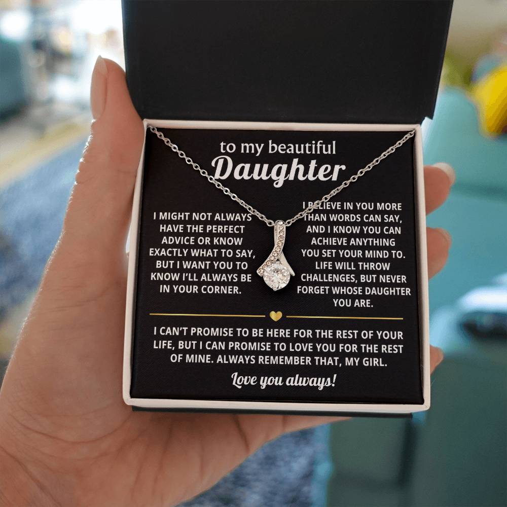 To My Daughter Alluring Beauty Necklace Gift