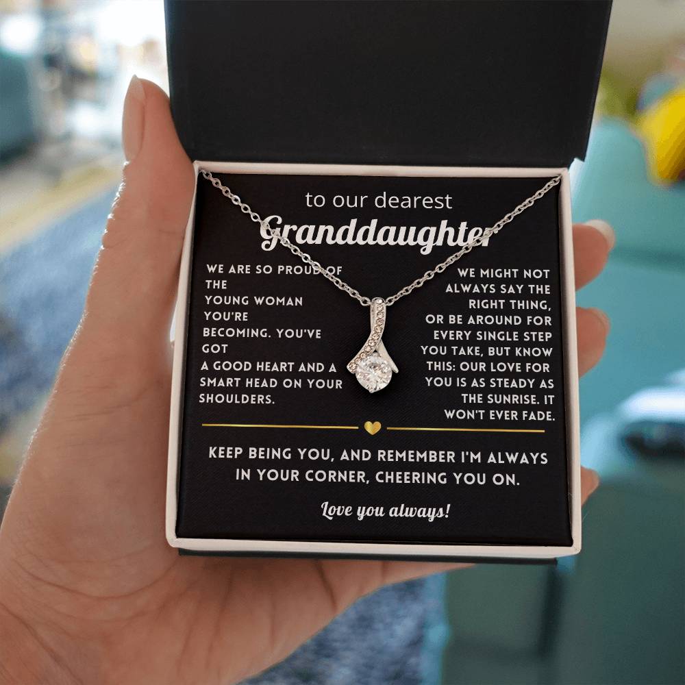 Granddaughter Petite Ribbon Necklace