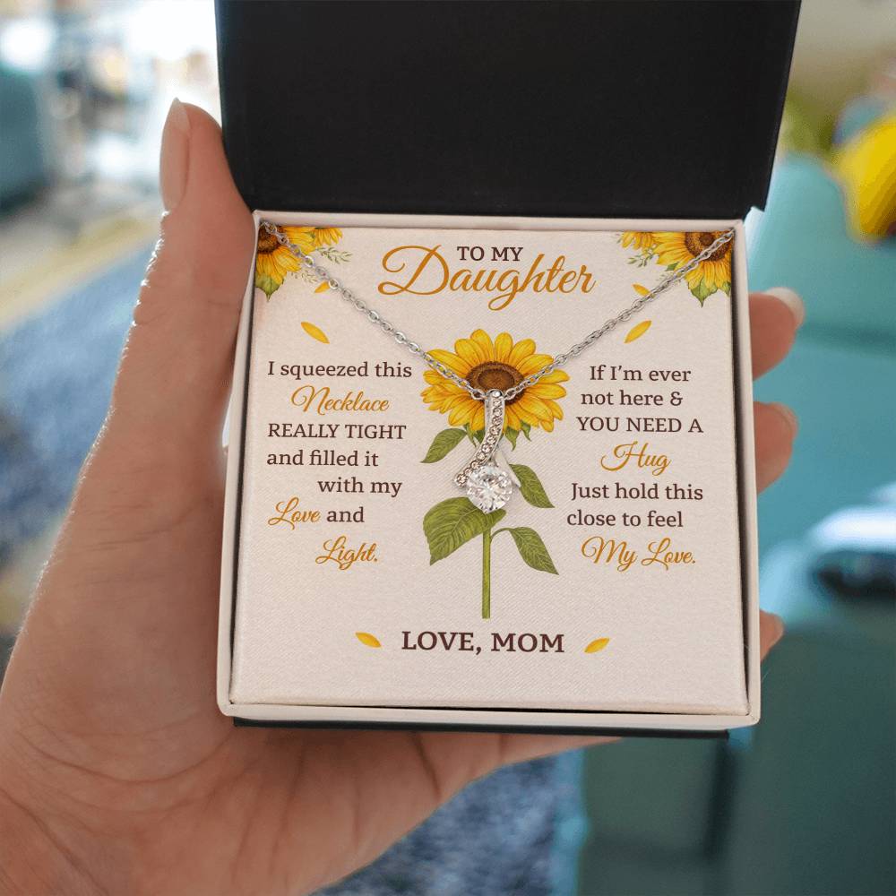 Daughter Alluring Beauty Sunflower  Necklace Gift