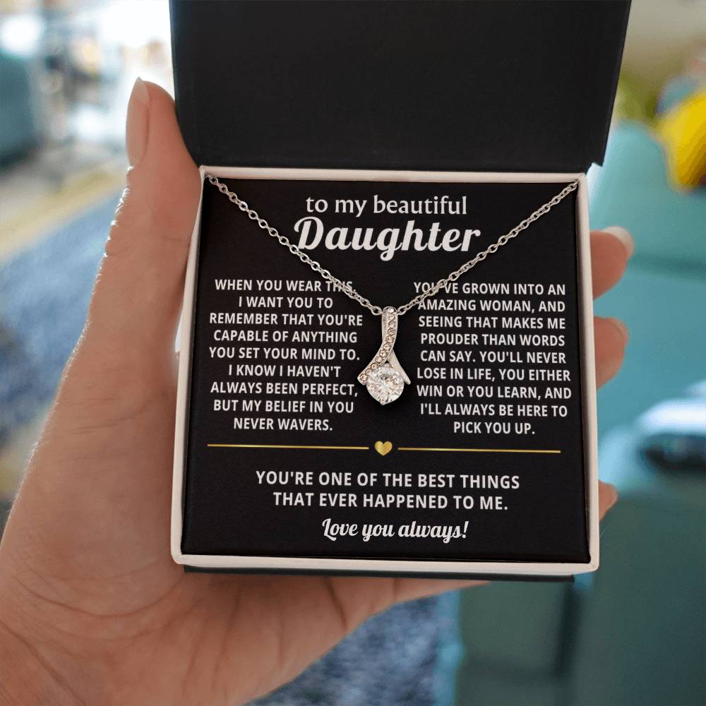To My Daughter Alluring Beauty Necklace Gift