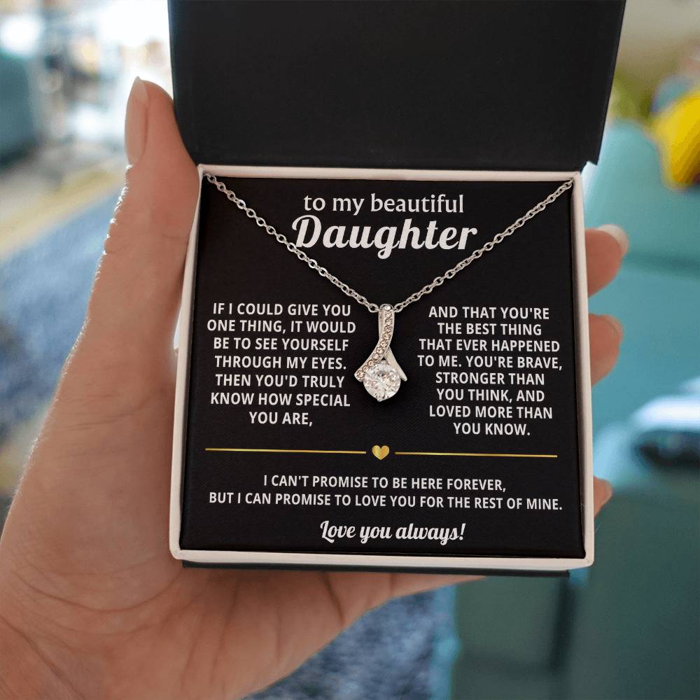 To My Daughter Alluring Beauty Necklace Gift