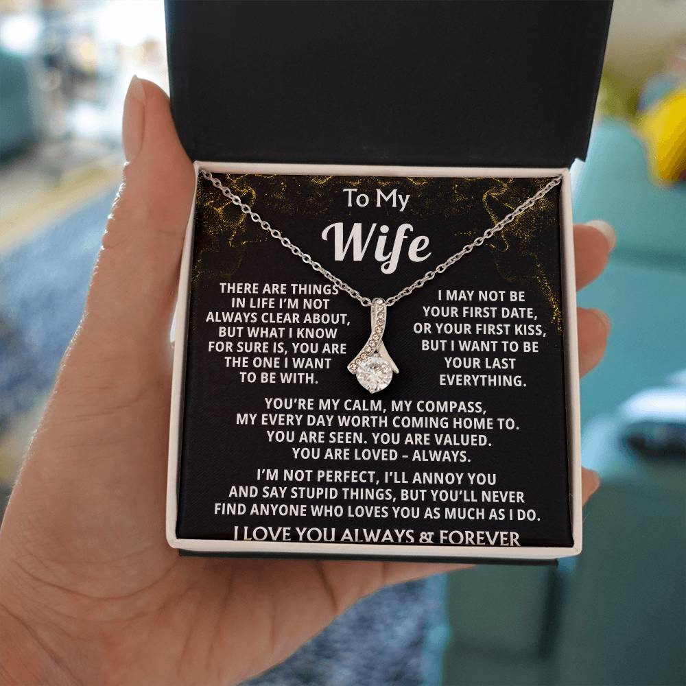To My Wife Alluring Beauty Necklace Gift